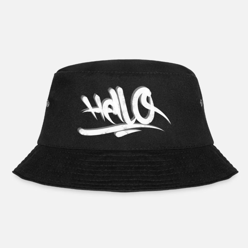 Hello - Bucket Hat - Schwarz