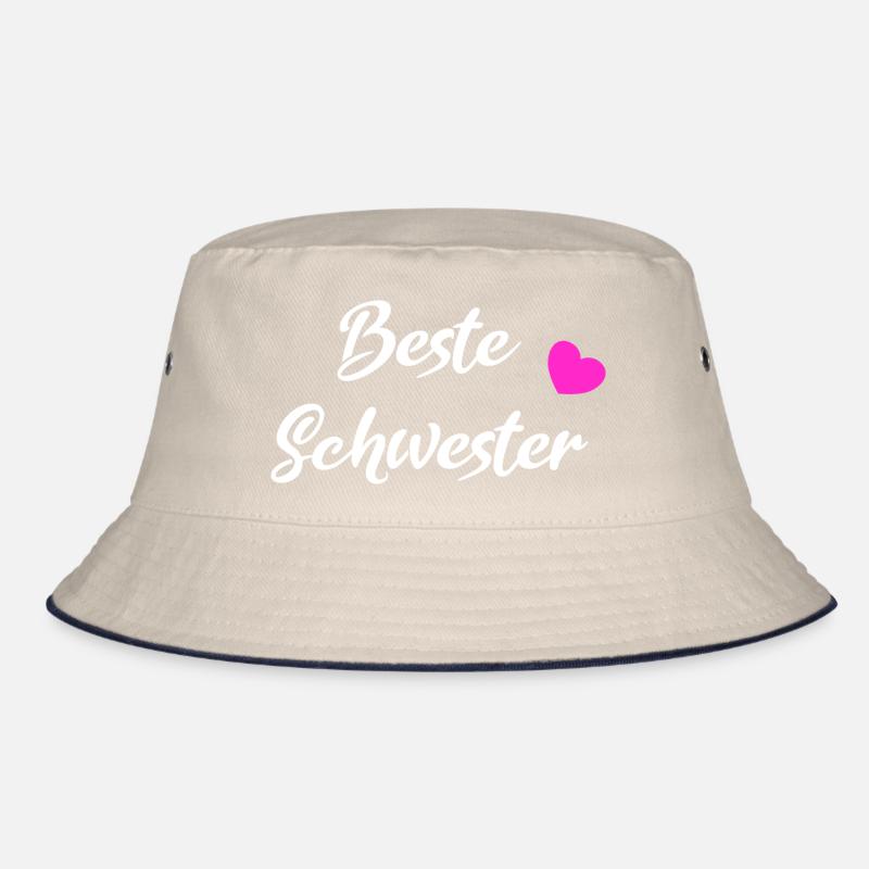 Beste Schwester White Bucket Hat