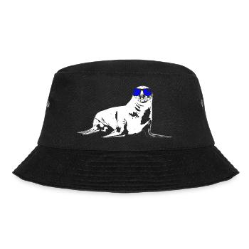 Seelöwe Tierliebhaber Naturfans Sonnenbrille Urlau - Bucket Hat - Schwarz - Vorne - Lela (165cm)
