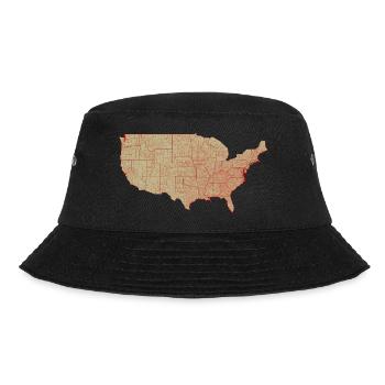 Karte bezirke der vereinigten staaten von amerika - Bucket Hat - Schwarz - Vorne - Lela (165cm)