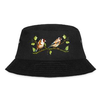 Bunte Vögel - Bucket Hat - Schwarz - Vorne - Lela (165cm)