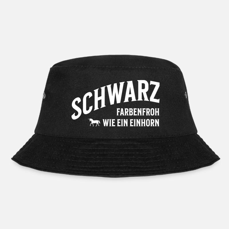 Schwarz wie ein Einhorn - Bucket Hat - Schwarz