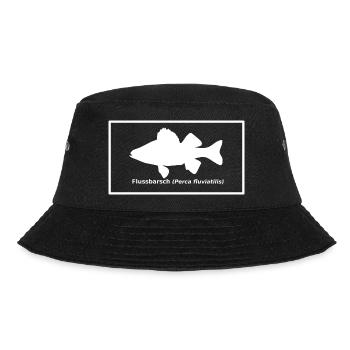 Barsch weiß lateinisch - Bucket Hat - Schwarz - Vorne - Lela (165cm)