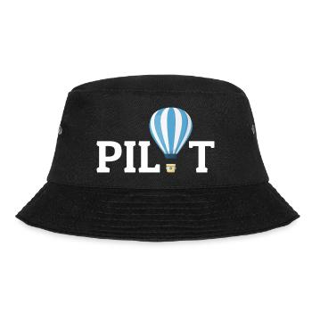 Hot Air Ballooning Hopper Balloon Pilot Balloonist - Bucket Hat - black - Front - Lela (165cm)