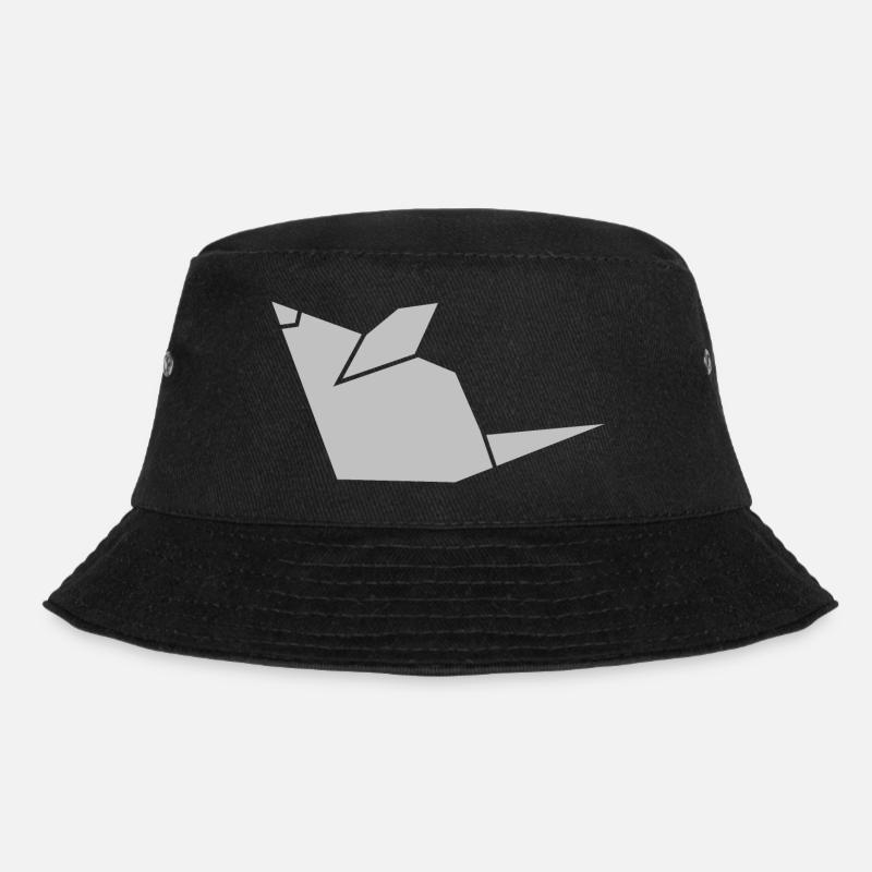 little mouse origami - Bucket Hat - black