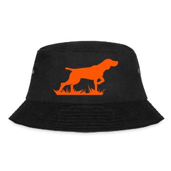 Hunting dog logo for dog lovers and dog handlers - Bucket Hat - black - Front - Lela (165cm)