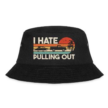 Ich hasse es, einen Retro-Bootskapitän herauszuziehen - Bucket Hat - Schwarz - Vorne - Lela (165cm)