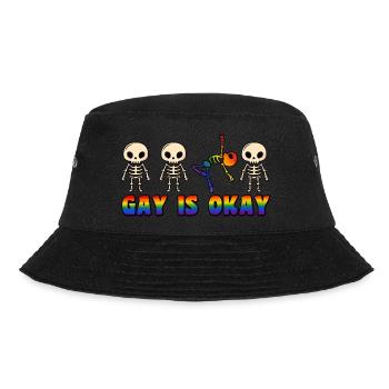 Gay is okay LGBT Pride Mois - Bob - noir - Devant - Lela (165cm)