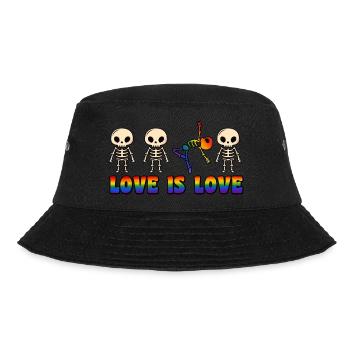 Love is love LGBT gay pride Month - Bucket Hat - black - Front - Lela (165cm)