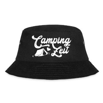 Camping Zeit Retro Lagerfeuer - Bucket Hat - Schwarz - Vorne - Lela (165cm)