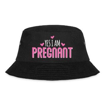 Yes, i am pregnant - Bucket Hat - Schwarz - Vorne - Lela (165cm)