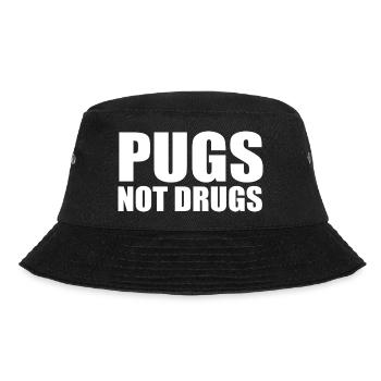 Möpse statt Drogen - Bucket Hat - Schwarz - Vorne - Lela (165cm)