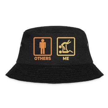 Judo Strichmännchen - Bucket Hat - Schwarz - Vorne - Lela (165cm)