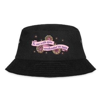 Mit Augen sehen, ungetrübt von von Hass - Bucket Hat - Schwarz - Vorne - Lela (165cm)