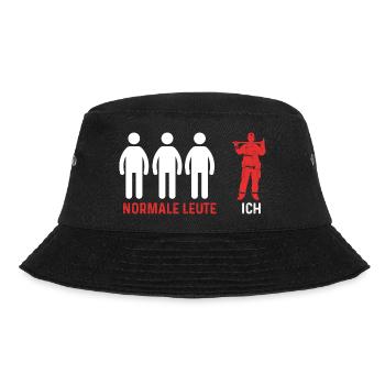 Feuerwehrmann Feuerwehr - Bucket Hat - Schwarz - Vorne - Lela (165cm)