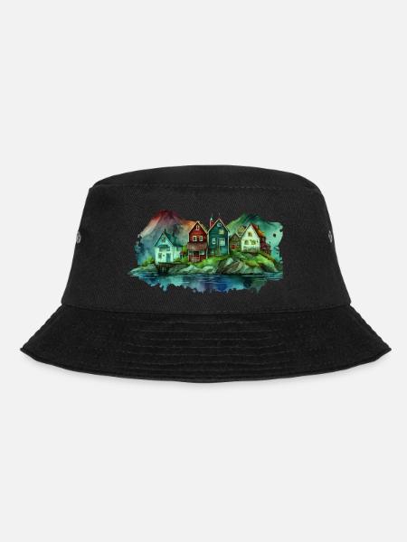 Schweden Schweden Schweden Skandinavien Reisekunst Kunst - Bucket Hat - Schwarz