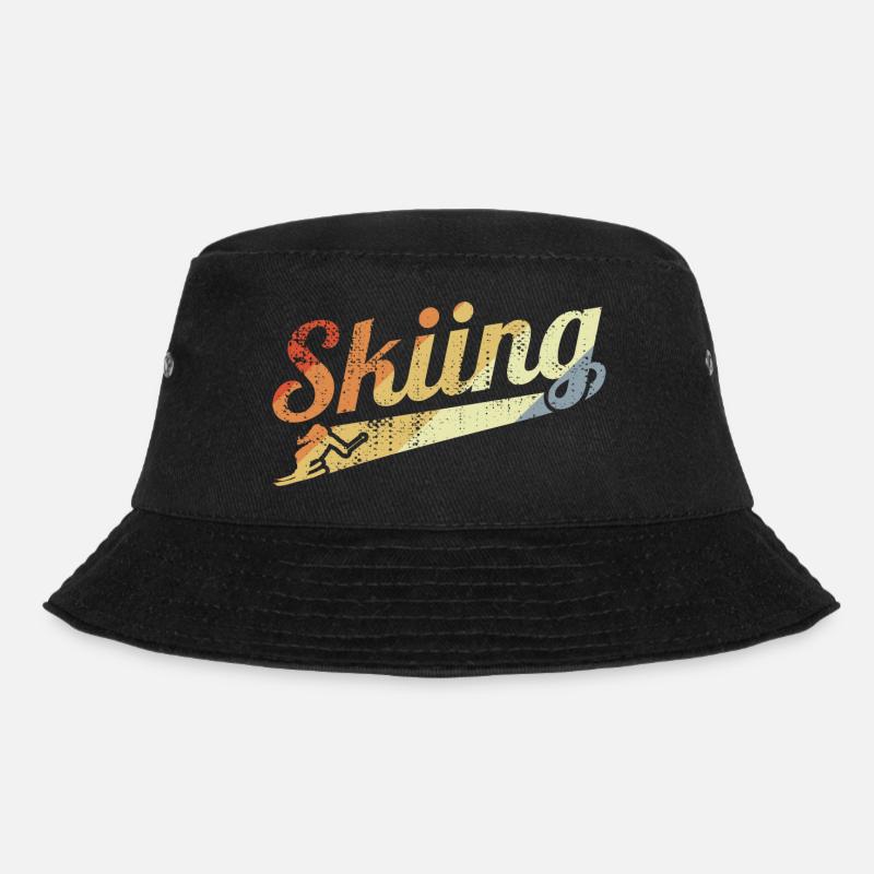 Skifahren - Bucket Hat - Schwarz