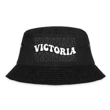 Lustige Victoria Groovy 4 Männer Frauen Cool Victoria - Bucket Hat - Schwarz - Vorne - Lela (165cm)
