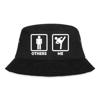 Ich als Kickboxer - Bucket Hat - Schwarz - Vorne - Lela (165cm)