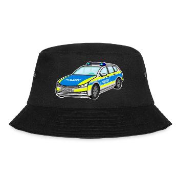 German Police Car, Police Car, Patrol Car - Bucket Hat - black - Front - Lela (165cm)