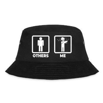 Imker Strichmännchen - Bucket Hat - Schwarz - Vorne - Lela (165cm)