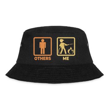 Firefighter Stick Figures - Bucket Hat - black - Front - Lela (165cm)