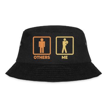 Waldhorn Strichfiguren - Bucket Hat - Schwarz - Vorne - Lela (165cm)