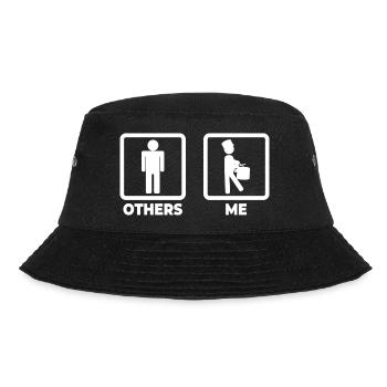 Lustiger Schnarrtrommler - Bucket Hat - Schwarz - Vorne - Lela (165cm)