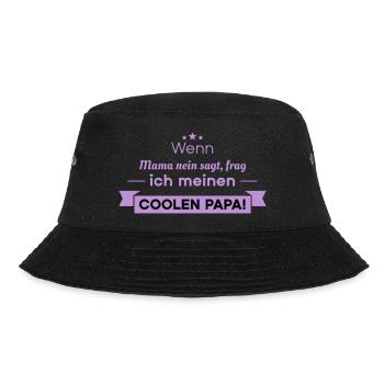 coole papa sprüche - Bucket Hat - Schwarz - Vorne - Lela (165cm)