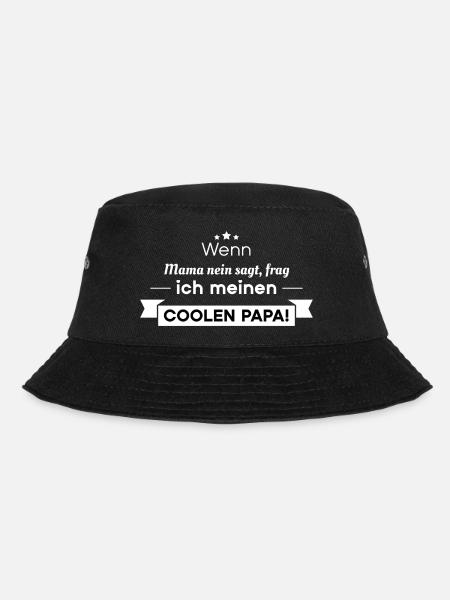 coole Papa Sprüche - Bucket Hat - Schwarz