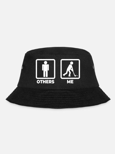 Hockeyspieler Strichmännchen - Bucket Hat - Schwarz