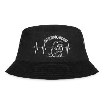strongman herzschlag puls dino Illustration Symbol - Bucket Hat - Schwarz - Vorne - Lela (165cm)