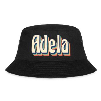 Adela T-Shirt Retro Vintage T-Shirt Geschenkidee - Bucket Hat - Schwarz - Vorne - Lela (165cm)