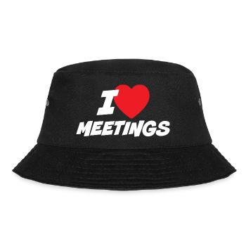 I Love Meetings - Bucket Hat - black - Front - Lela (165cm)