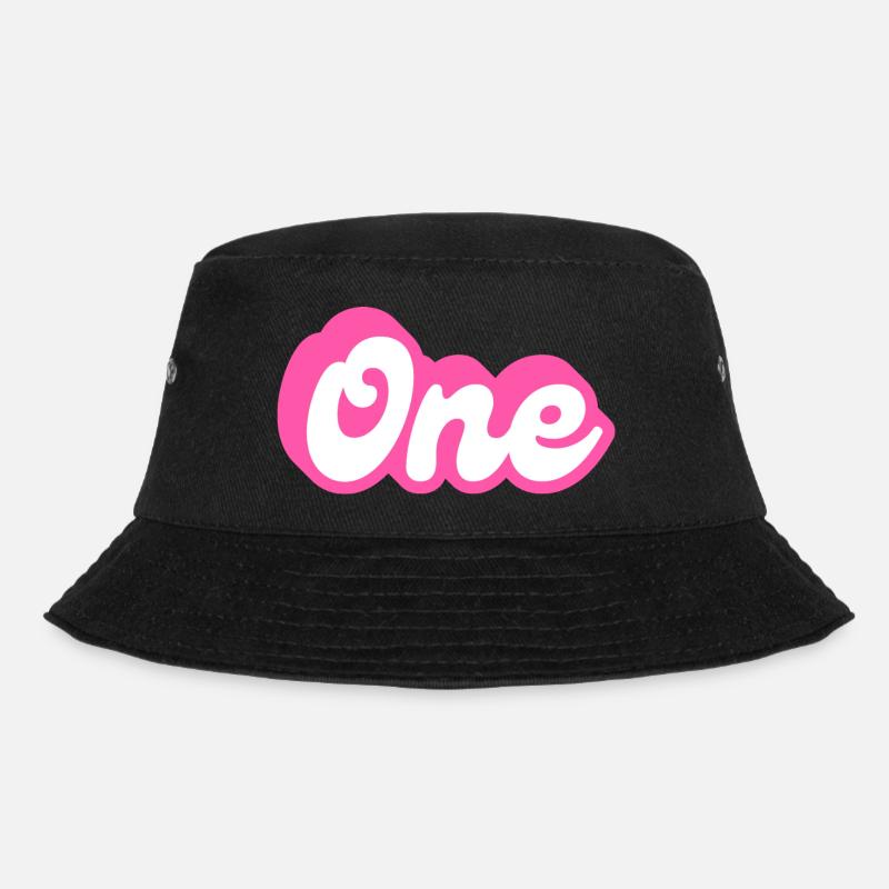 One birthday - 1e anniversaire rétro rose - Bob - noir