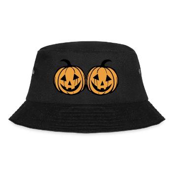 Pumpkin Face - Bucket Hat - black - Front - Lela (165cm)