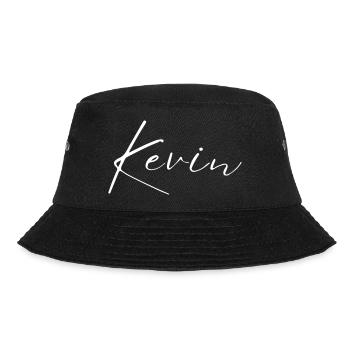 Kevin Name T-Shirt Gift for Men - Bucket Hat - black - Front - Lela (165cm)