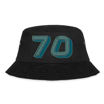 70. 70 YEARS. 70th ANNIVERSARY. 70 YEARS ANNIVERSARY. - Bucket Hat - black - Front - Lela (165cm)