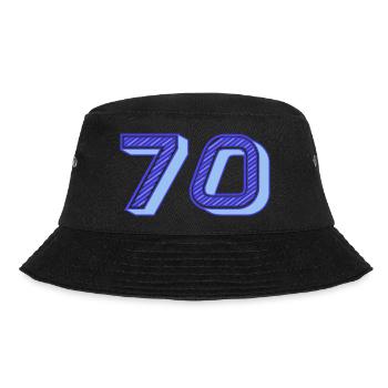 70. 70 YEARS. 70th ANNIVERSARY. 70 YEARS ANNIVERSARY. - Bucket Hat - black - Front - Lela (165cm)