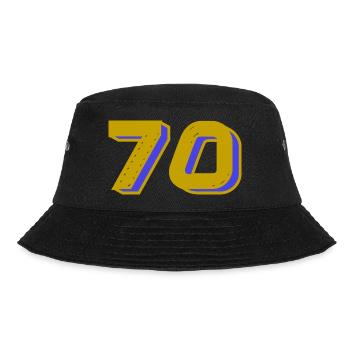 70. 70 YEARS. 70th ANNIVERSARY. 70 YEARS ANNIVERSARY. - Bucket Hat - black - Front - Lela (165cm)