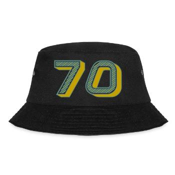70. 70 YEARS. 70th ANNIVERSARY. 70 YEARS ANNIVERSARY. - Bucket Hat - black - Front - Lela (165cm)