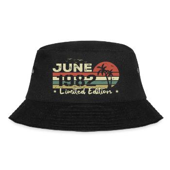 Vintage June 42nd Anniversary Born 1982 Vibe - Bucket Hat - black - Front - Lela (165cm)