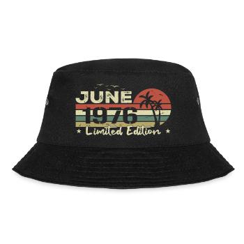 Vintage June 48th Anniversary Born 1976 Vibe - Bucket Hat - black - Front - Lela (165cm)