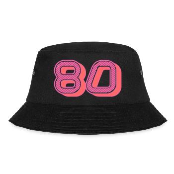 80. 80 YEARS. 80th ANNIVERSARY. 80 YEARS ANNIVERSARY. - Bucket Hat - black - Front - Lela (165cm)