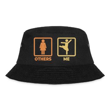 Ballet Stick Figures - Bucket Hat - black - Front - Lela (165cm)