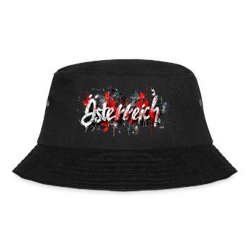 Austria / Lettering with splashes of colour - Bucket Hat - black - Front - Lela (165cm)