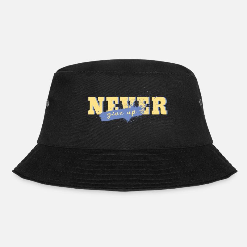 Geben Sie niemals auf - Bucket Hat - Schwarz