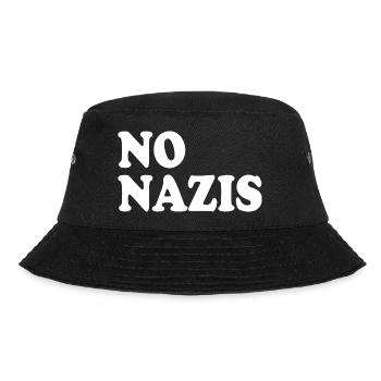 No nazis - Bucket Hat - Schwarz - Vorne - Lela (165cm)