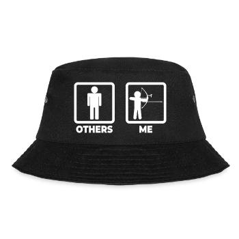 Archery stick figures - Bucket Hat - black - Front - Lela (165cm)