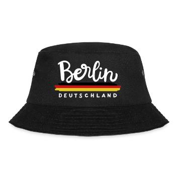 Berlin Deutschland Deutsche Flagge - Bucket Hat - Schwarz - Vorne - Lela (165cm)